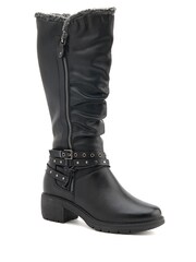 Pavers Black Long Slouch Boots - Image 2 of 4