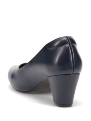 Pavers Blue Stacked Heel Court Shoes - Image 3 of 5