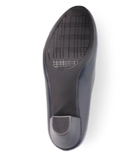 Pavers Blue Stacked Heel Court Shoes - Image 5 of 5