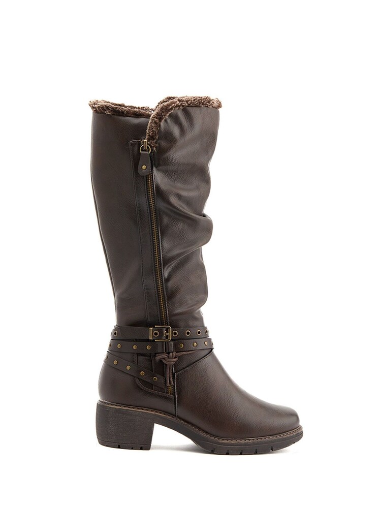 Pavers Brown Long Slouch Boots - Image 1 of 5