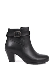 Pavers Black Dark Stacked Heel Court Shoes - Image 1 of 5