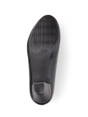 Pavers Black Stacked Heel Court Shoes - Image 5 of 5