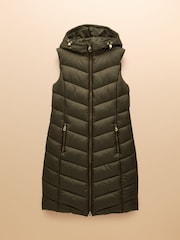 Joules Moorsdale Green Longline Showerproof Padded Gilet - Image 10 of 10