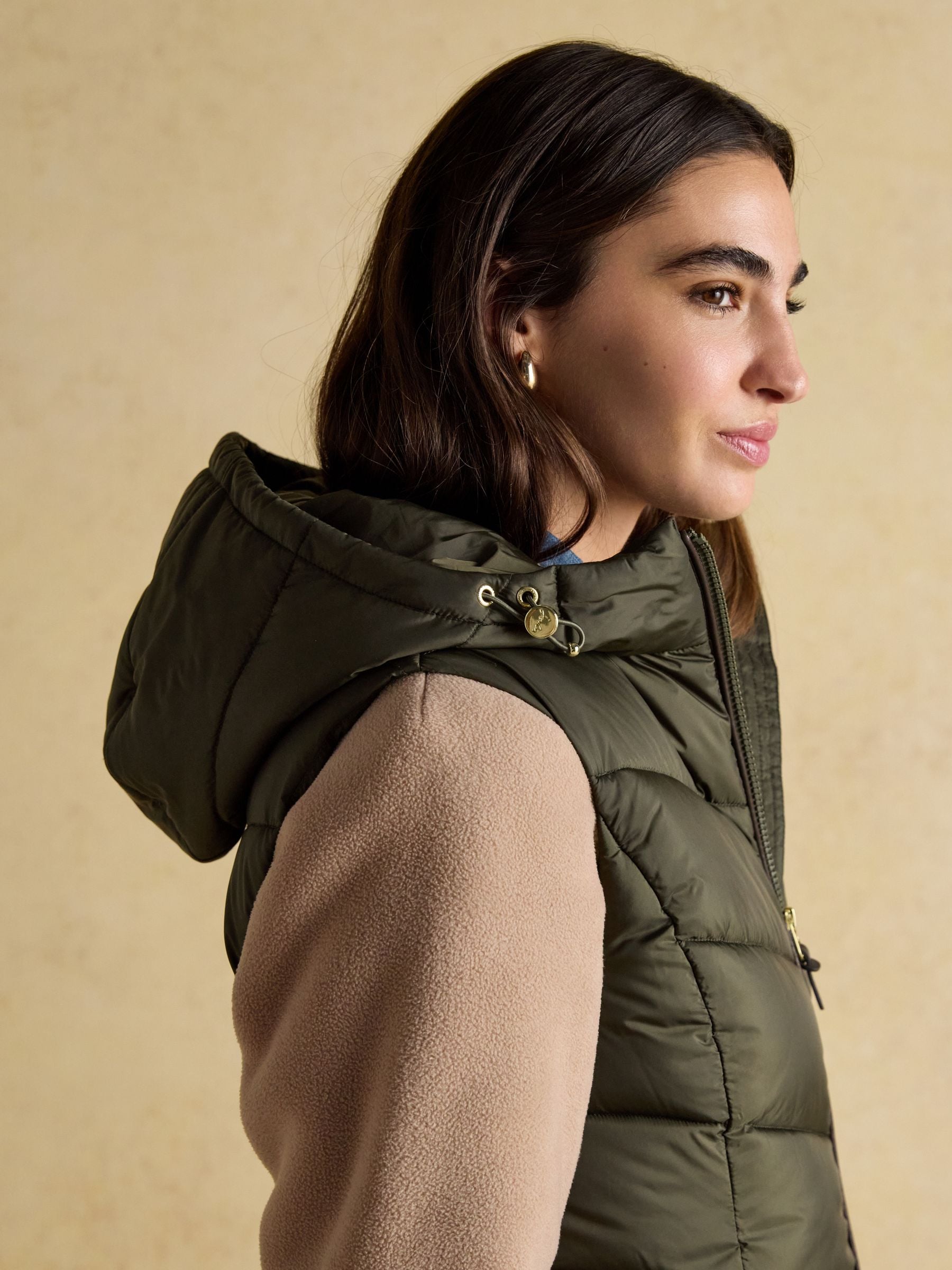 Buy Joules Moorsdale Green Longline Showerproof Padded Gilet with