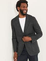 FatFace Witley Grey Wool Micro Check Blazer - Image 4 of 5