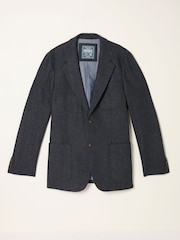 FatFace Witley Grey Wool Micro Check Blazer - Image 5 of 5