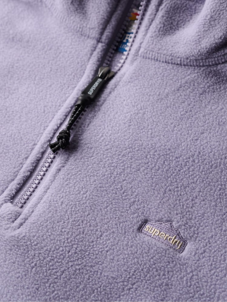 Superdry Polarfleece-Pullover mit halbem Reißverschluss - Bild 5 von 5
