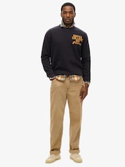Superdry Blue Vintage Athletic Crew 100% Cotton Sweatshirt - Image 4 of 5