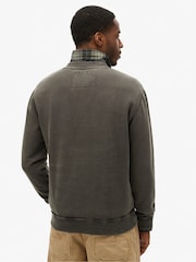 Superdry Grey Vintage Athletic Crew 100% Cotton Sweatshirt - Image 2 of 5