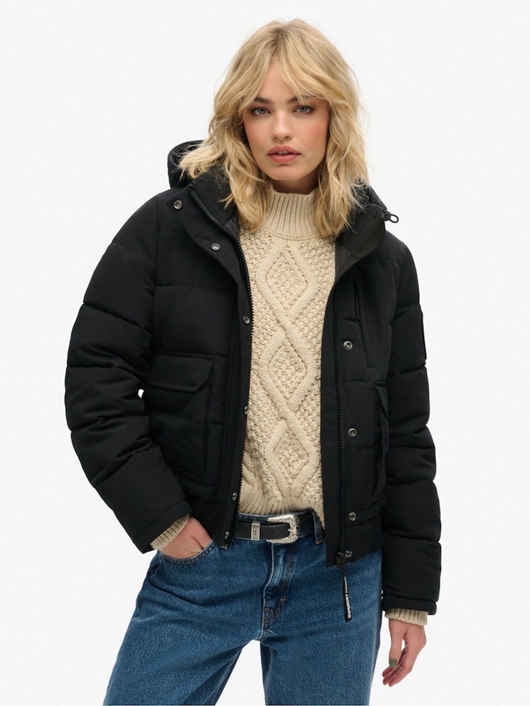 Superdry Black Everest Bomber Jacket - Image 1 of 6