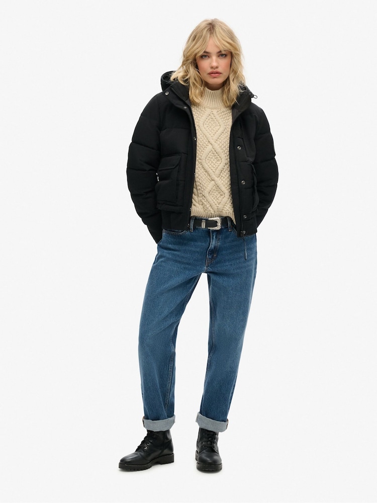Superdry Black Everest Bomber Jacket - Image 3 of 6