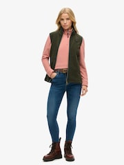Superdry Pink Polar Fleece Cropped Half Zip Fleece - Image 3 of 5