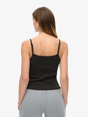 Superdry Brown Athletic Essentials Graphic 100% Cotton Button Cami - Image 2 of 7