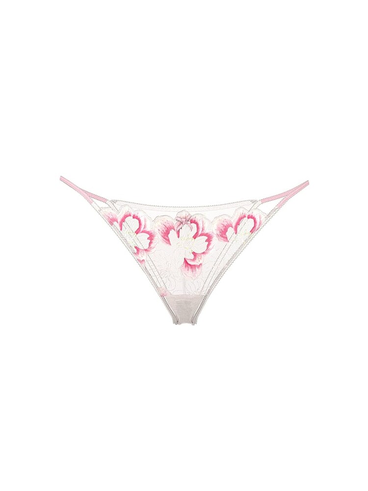 Victoria's Secret Pink & White Brazilian Peony Embroidery Knickers - Image 3 of 3