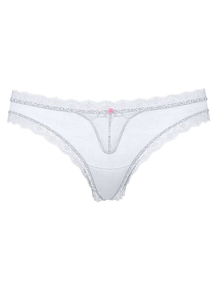 Victoria's Secret Palest Blue Lace Trim Thong Knickers - Image 4 of 4 Victoria's Secret Palest Blue Lace Trim Thong Knickers - Image 4 of 4