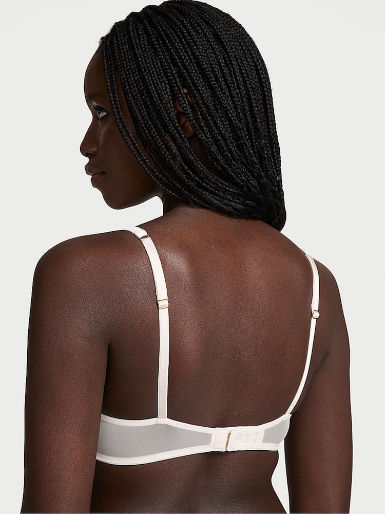 Victoria's Secret White Lightly Lined Demi Peony Embroidery Bra - Image 2 of 4