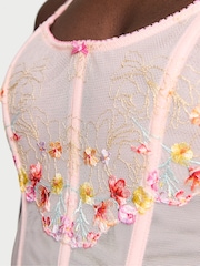 Victoria's Secret Bloom Pink Corset Wildflower Embroidery Bra Top - Image 3 of 4