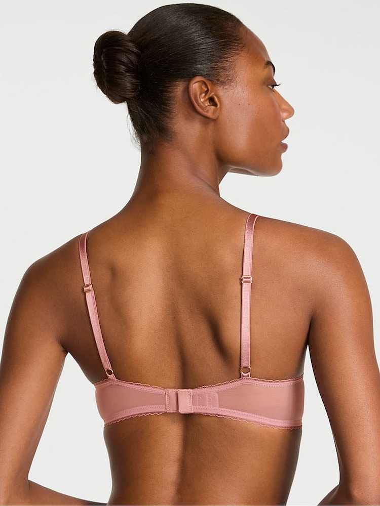 Victoria's Secret Pink Rose Lightly Lined Demi Blossom Embroidery Bra - Image 2 of 2 Victoria's Secret Pink Rose Lightly Lined Demi Blossom Embroidery Bra - Image 2 of 2