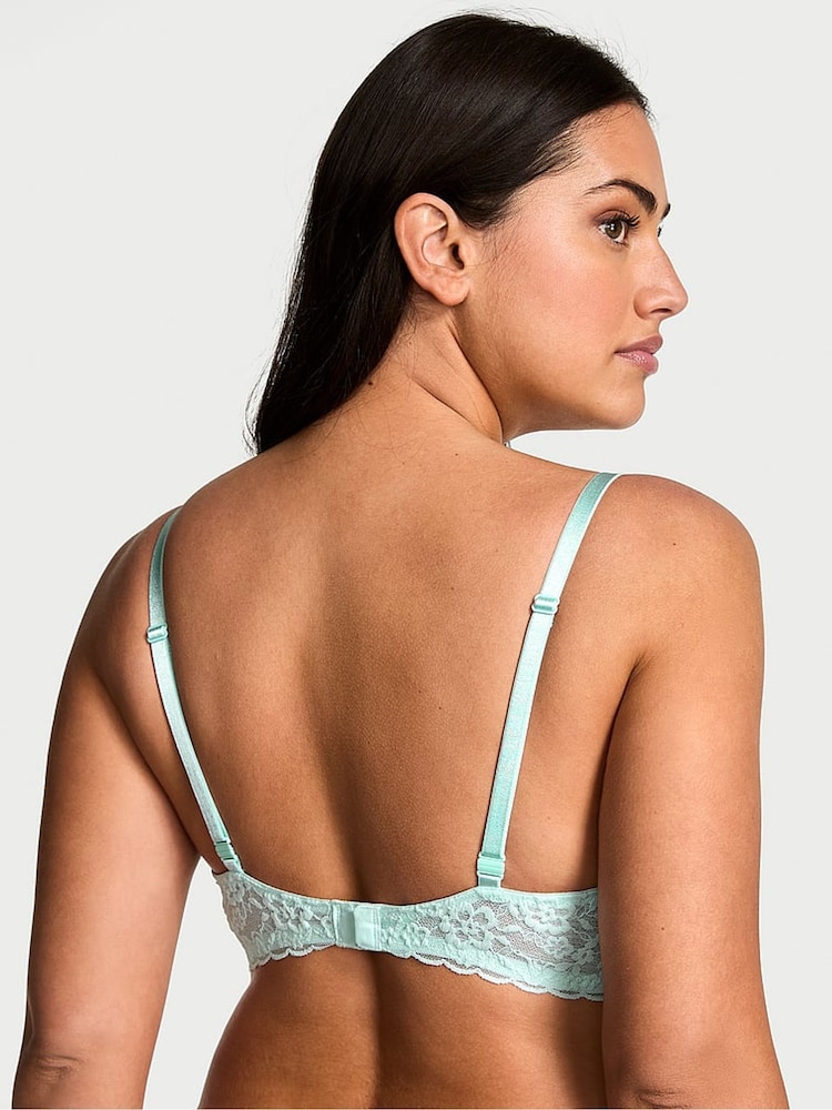 Victoria's Secret Tradewind Blue Unlined Demi Sexy Tee Lace Bra - Image 2 of 3