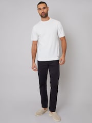 Threadbare Cream Textured Front Knitted T-Shirt - Image 4 of 5
