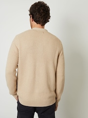Threadbare Brown Basket Stitch Cardigan - Image 2 of 5