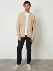Threadbare Brown Basket Stitch Cardigan - Image 4 of 5