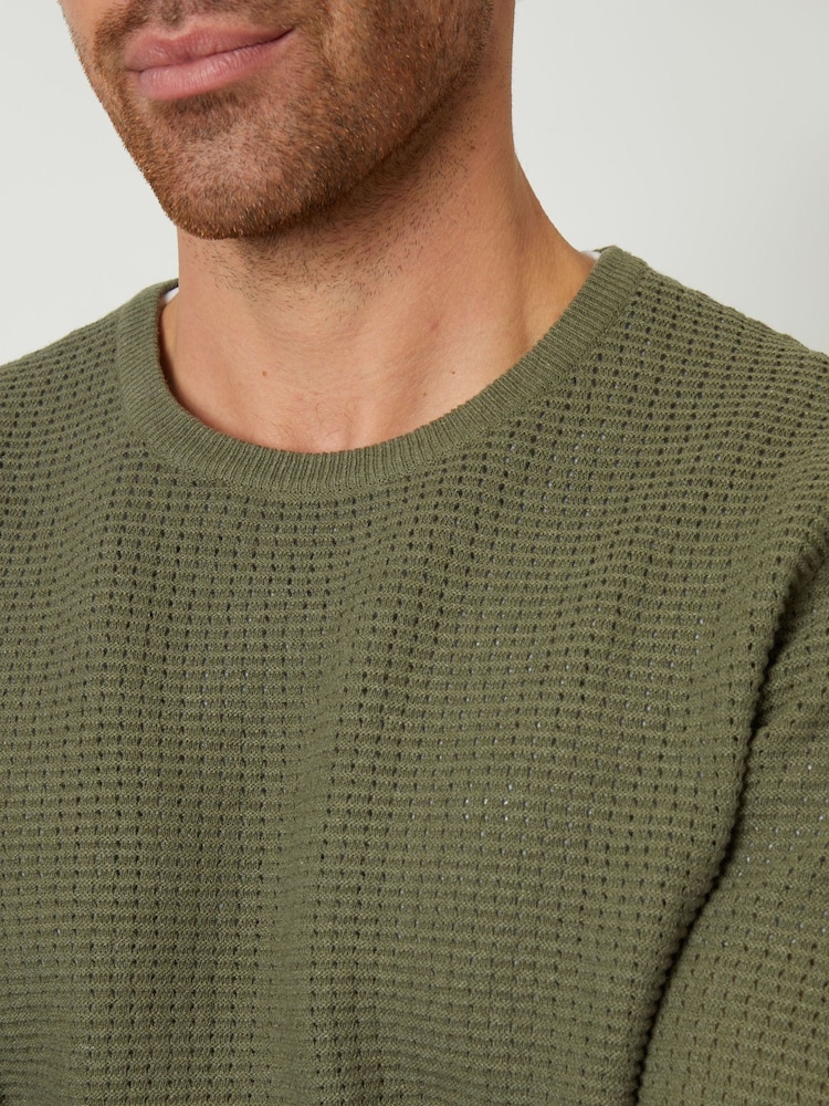 Oliva - Threadbare Crochet Knit Crew Neck Jumper - Imagen 4 de 4