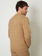 Threadbare Brown Knitted V-Neck Cardigan - Image 2 of 5