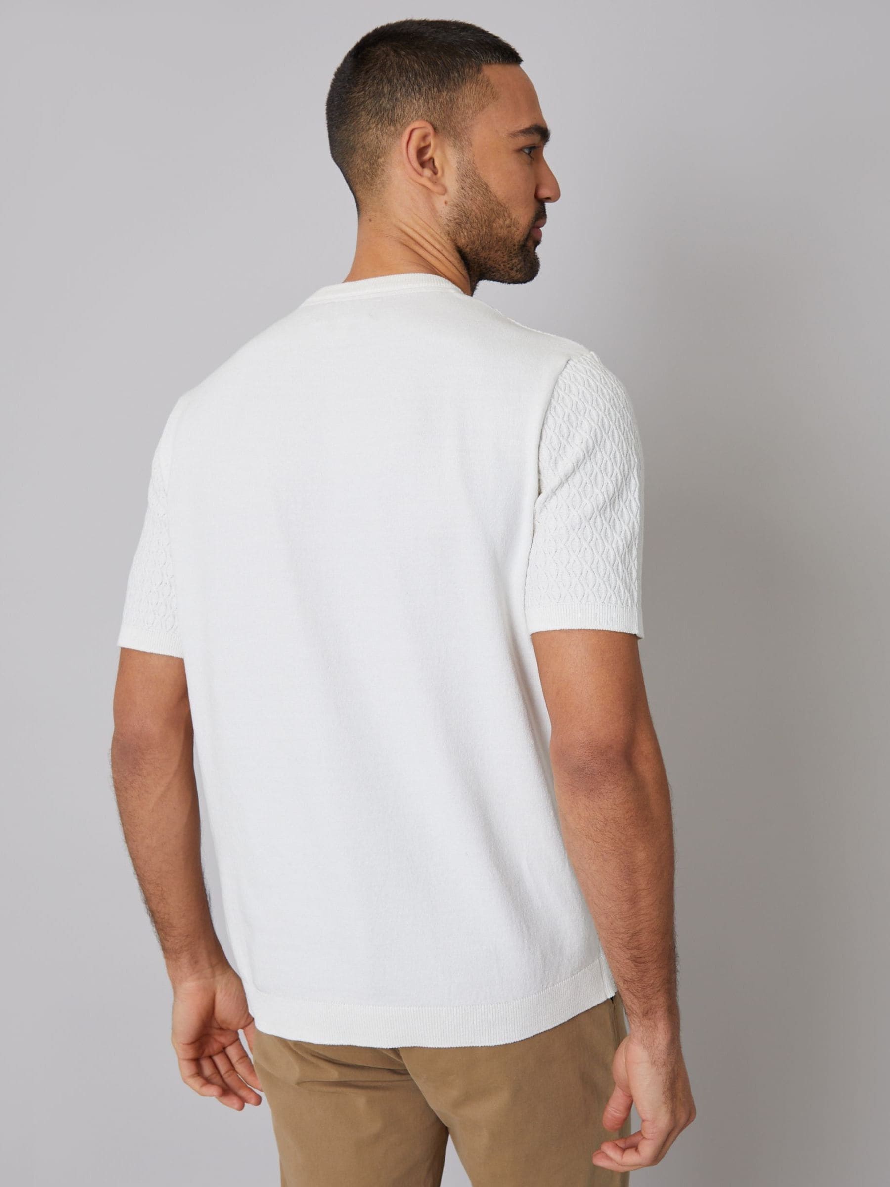 Buy Threadbare Cream Mini Cable Knit T-Shirt from Next United Arab