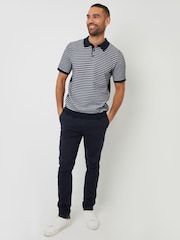Threadbare Textured Stripe Knitted Polo Shirt - Image 3 of 4