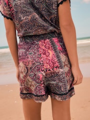 Multi Paisley Jersey Summer Shorts - Image 3 of 8