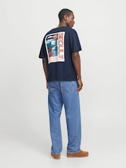 JACK & JONES Seoul Graphic Print Back 100% Cotton T-Shirt - Image 5 of 8