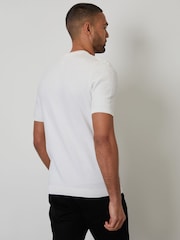 Threadbare Cream Textured Knitted T-Shirt - Image 2 of 4