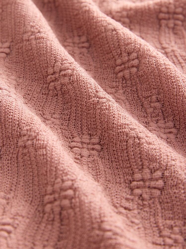 Pink Sheer Lace Button Through Top - Image 3 of 3