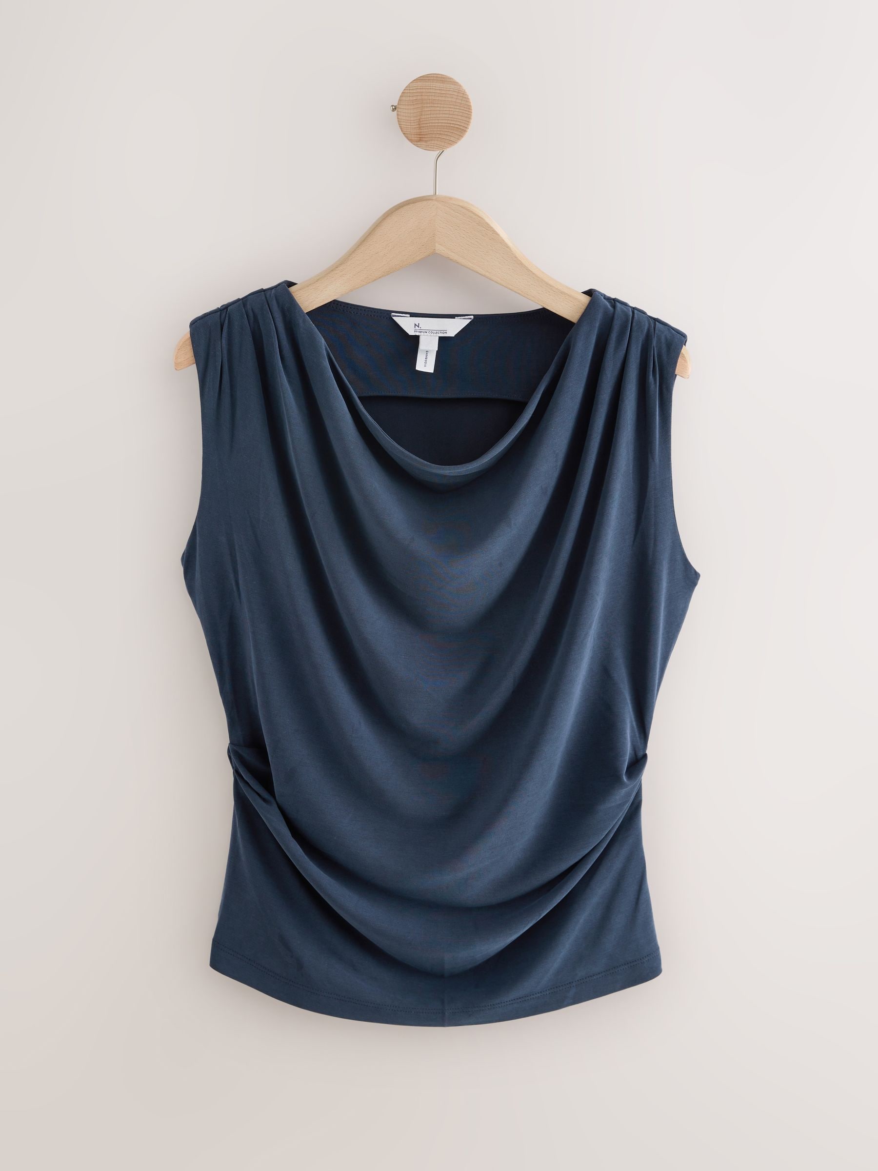 Buy Navy N. Premium Drape Modal Sleeveless Top from Next Republic