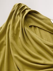 Olive Green N. Premium Drape Modal Sleeveless Top - Image 6 of 7