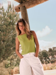 Lime Green Heatseal Sparkle Mesh Top - Image 2 of 5