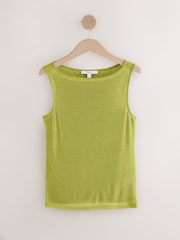 Lime Green Heatseal Sparkle Mesh Top - Image 5 of 5