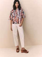 Multi Tie Dye Volume Sleeve V-Neck Blouse - Image 2 of 8