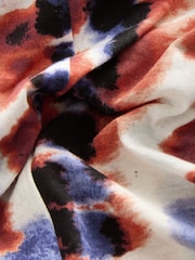 Multi Tie Dye Volume Sleeve V-Neck Blouse - Image 7 of 8