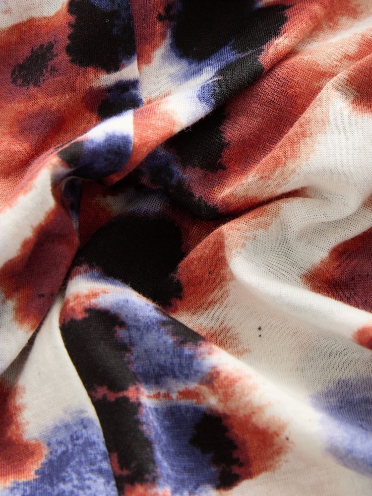 Multi Tie Dye Volume Sleeve V-Neck Blouse - Image 8 of 8 Multi Tie Dye Volume Sleeve V-Neck Blouse - Image 8 of 8