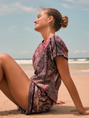 Multi Paisley Short Sleeve Bubblehem T-Shirt - Image 2 of 7