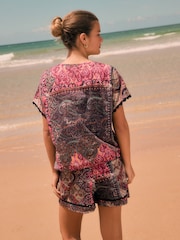 Multi Paisley Short Sleeve Bubblehem T-Shirt - Image 3 of 7