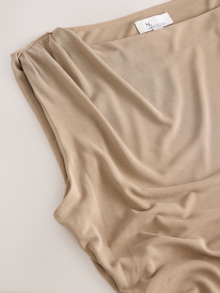Stone Drape Premium Modal Sleeveless Top - Image 2 of 3