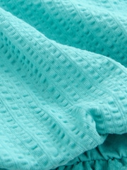 Teal Blue Sleeveless Bubble Hem Top - Image 7 of 8