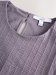 Lilac Purple Sleeveless Bubble Hem Top - Image 7 of 8