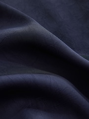 Navy Short Sleeve Crinkle Satin Asymmetric Top - Image 8 of 8