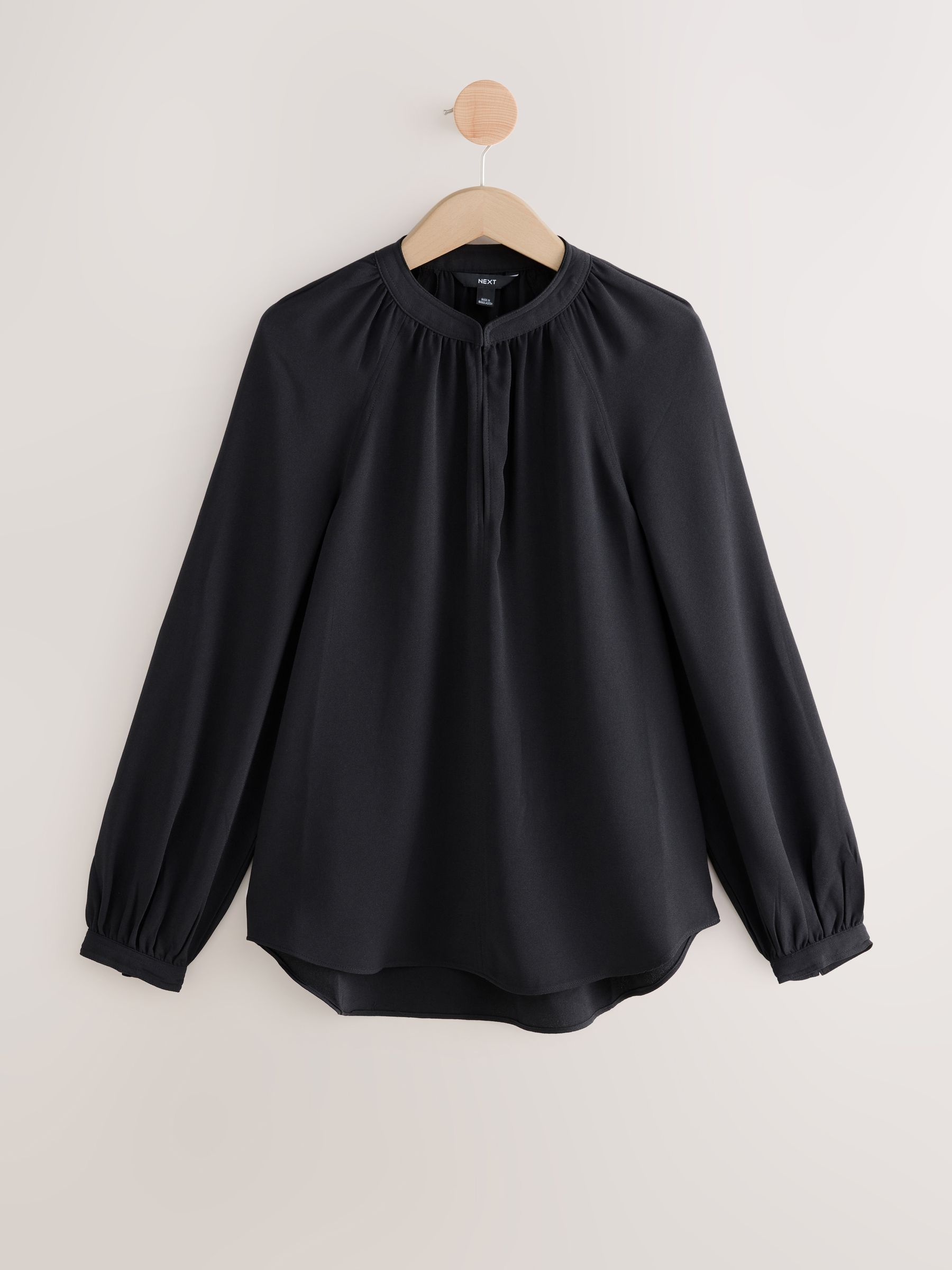 Buy Black Long Sleeve V-Neck Blouse from Next USA