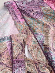 Multicoloured Paisley Print Long Sleeve Tie Belt Maxi Kimono - Image 7 of 7