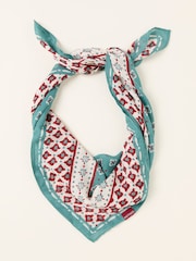 FatFace Blue Geometric Hair Scarf - Image 1 of 2